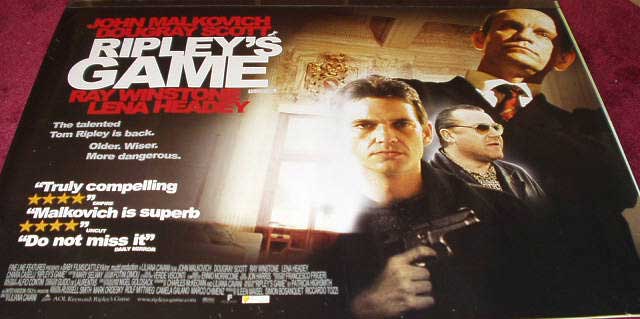 RIPLEY'S GAME: Main UK Quad Film Poster RIPLEY'S GAME: Main UK Quad Film Poster
