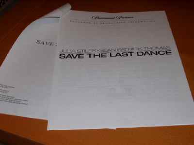 SAVE THE LAST DANCE: Promotional Booklet