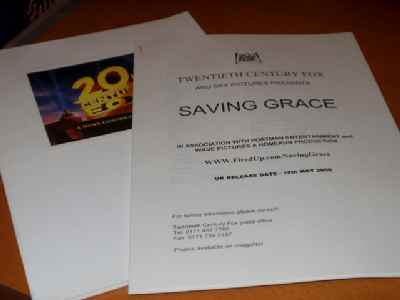 SAVING GRACE: Promotional Booklet
