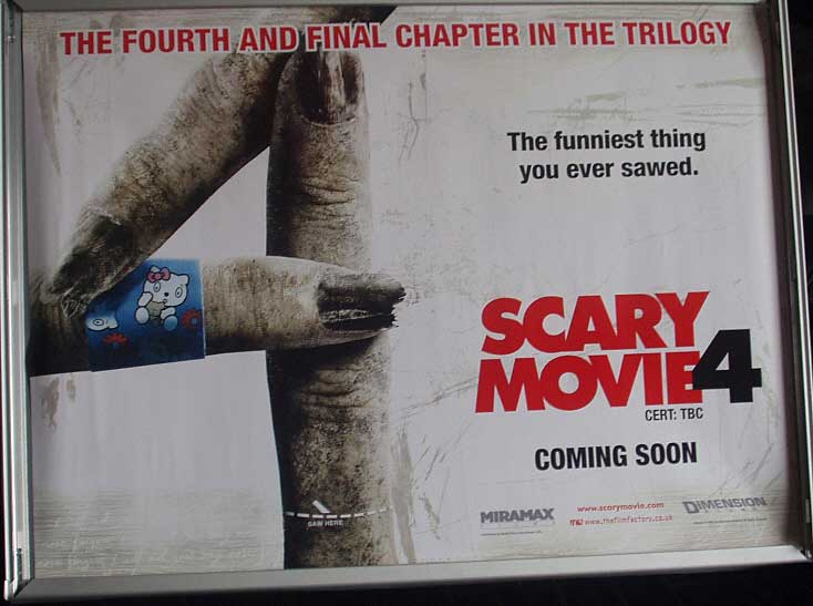 SCARY MOVIE 4: Saw Advance UK Quad Film Poster SCARY MOVIE 4: Saw Advance UK Quad Film Poster