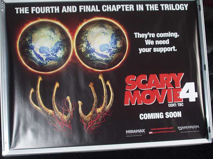 SCARY MOVIE 4: War of the Worlds Advance UK Quad Film Poster SCARY MOVIE 4: War of the Worlds Advance UK Quad Film Poster