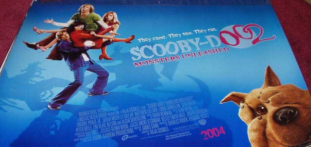 SCOOBY DOO 2 MONSTERS UNLEASHED: Main UK Quad Film Poster SCOOBY DOO 2 MONSTERS UNLEASHED: Main UK Quad Film Poster