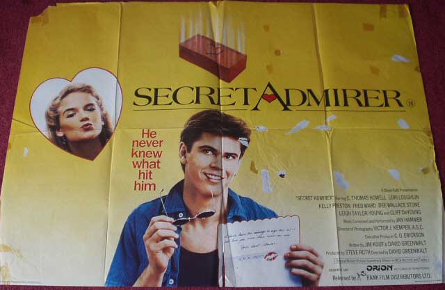 SECRET ADMIRER: UK Quad Film Poster SECRET ADMIRER: UK Quad Film Poster