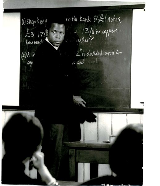 Publicity Photo/Still: SIDNEY POITIER - TO SIR WITH LOVE 1967 Blackboard