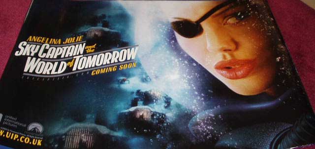 SKY CAPTAIN AND THE WORLD OF TOMORROW: Angelina Jolie Character Quad Film Poster SKY CAPTAIN AND THE WORLD OF TOMORROW: Angelina Jolie Character Quad Film Poster