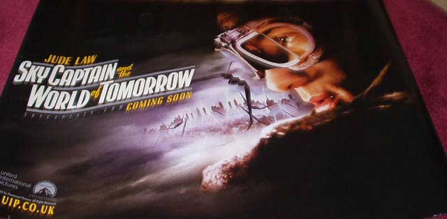 SKY CAPTAIN AND THE WORLD OF TOMORROW: Jude Law Character Quad Film Poster SKY CAPTAIN AND THE WORLD OF TOMORROW: Jude Law Character Quad Film Poster