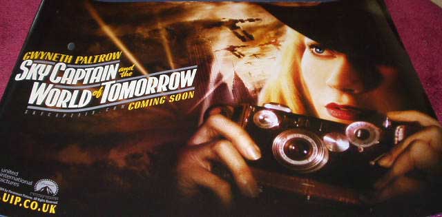 SKY CAPTAIN AND THE WORLD OF TOMORROW: Gwyneth Paltrow Character Quad Film Poster SKY CAPTAIN AND THE WORLD OF TOMORROW: Gwyneth Paltrow Character Quad Film Poster