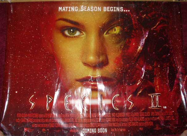 SPECIES 2: Advance UK Quad Film Poster