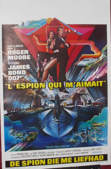 JAMES BOND THE SPY WHO LOVED ME: Belgian Film Poster JAMES BOND THE SPY WHO LOVED ME: Belgian Film Poster
