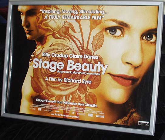STAGE BEAUTY: Main UK Quad Film Poster STAGE BEAUTY: Main UK Quad Film Poster