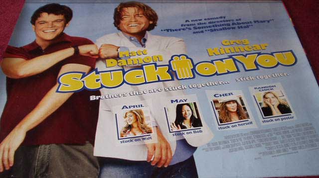 STUCK ON YOU: Main UK Quad Film Poster STUCK ON YOU: Main UK Quad Film Poster