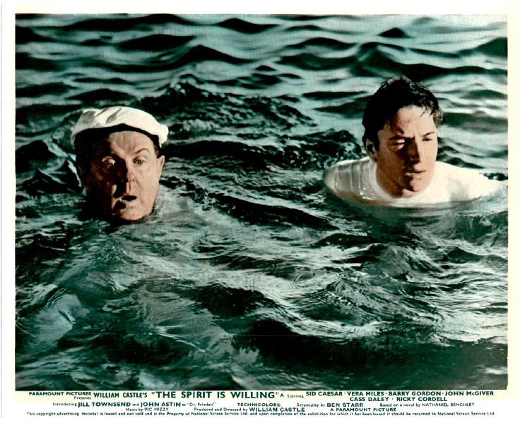 Cinema Lobby Card: SPIRIT IS WILLING, THE 1967 (GB IN THE WATER) William Castle Cinema Lobby Card: SPIRIT IS WILLING, THE 1967 (GB IN THE WATER) William Castle