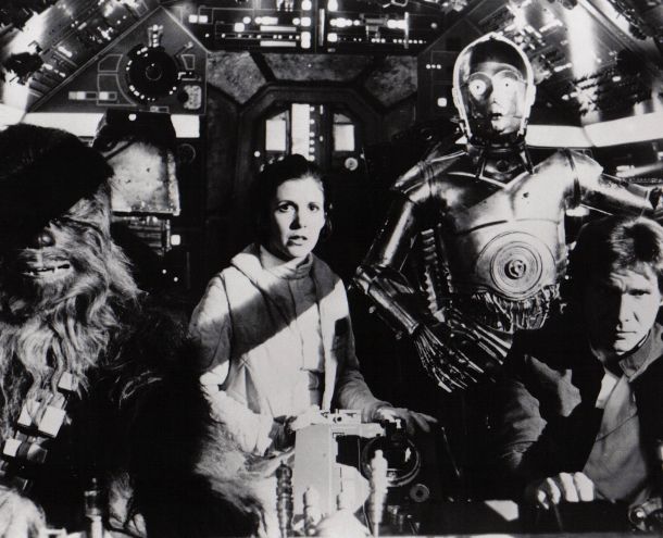 STAR WARS EPISODE V THE EMPIRE STRIKES BACK: B/W Still Falcon Cockpit