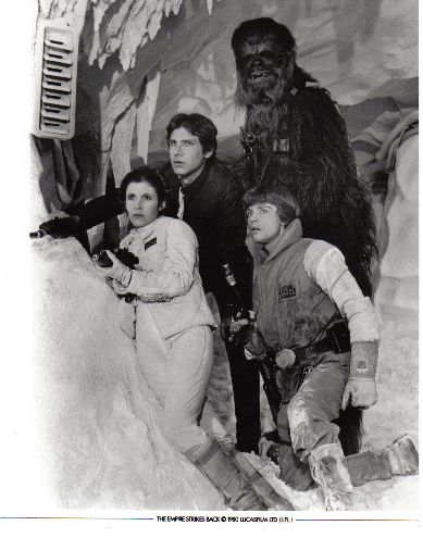 STAR WARS EPISODE V THE EMPIRE STRIKES BACK: B/W Still Heroes Pose on Hoth