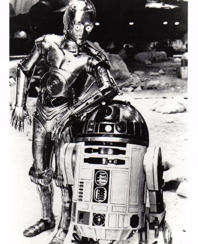 STAR WARS EPISODE V THE EMPIRE STRIKES BACK: B/W Still Threepio & Artoo