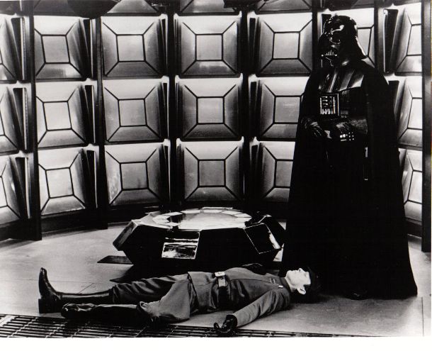 STAR WARS EPISODE V THE EMPIRE STRIKES BACK: B/W Still Vader Strikes