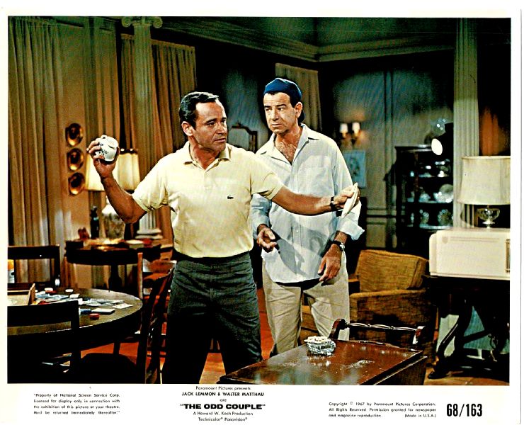 Cinema Lobby Card: ODD COUPLE, THE 1968 (US JL THROWING CUP) Jack Lemmon Cinema Lobby Card: ODD COUPLE, THE 1968 (US JL THROWING CUP) Jack Lemmon