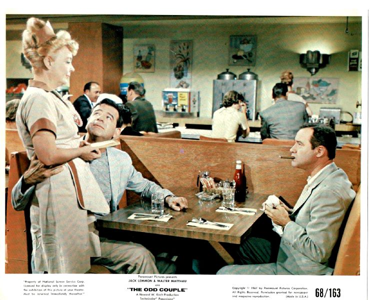 Cinema Lobby Card: ODD COUPLE, THE 1968 (US IN DINER) Jack Lemmon Cinema Lobby Card: ODD COUPLE, THE 1968 (US IN DINER) Jack Lemmon