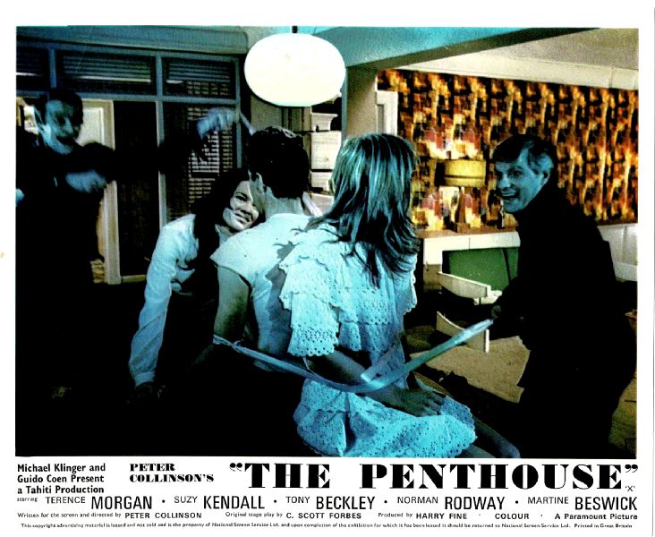 Cinema Lobby Card: PENTHOUSE, THE 1967 (UK Tied Up) Terence Morgan Cinema Lobby Card: PENTHOUSE, THE 1967 (UK Tied Up) Terence Morgan