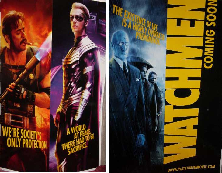 WATCHMEN: Dr Manhattan Comedian Ozymandias Standee WATCHMEN: Dr Manhattan Comedian Ozymandias Standee