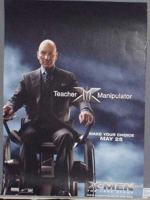 X MEN 3 THE LAST STAND: Professor Xavier Half Sheet Film Poster
