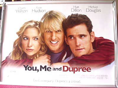 YOU, ME AND DUPREE: Advance UK Quad Film Poster YOU, ME AND DUPREE: Advance UK Quad Film Poster