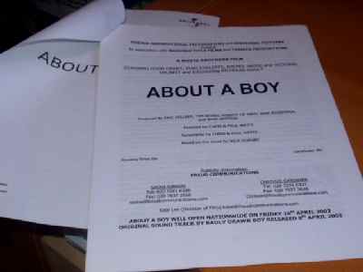 ABOUT A BOY: Promotional Booklet