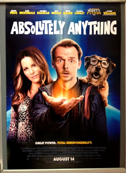 Cinema Poster: ABSOLUTELY ANYTHING 2015 (One Sheet) Kate Beckinsale Simon Pegg Cinema Poster: ABSOLUTELY ANYTHING 2015 (One Sheet) Kate Beckinsale Simon Pegg
