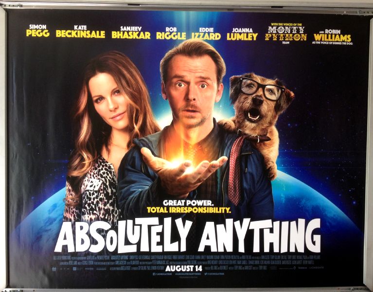 Cinema Poster: ABSOLUTELY ANYTHING 2015 (Quad) Kate Beckinsale Simon Pegg Cinema Poster: ABSOLUTELY ANYTHING 2015 (Quad) Kate Beckinsale Simon Pegg