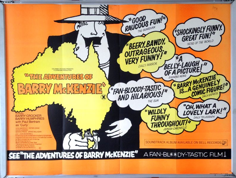 Cinema Poster: ADVENTURES OF BARRY MCKENZIE, THE 1972 (Quad) Barry Crocker Barry Humphries