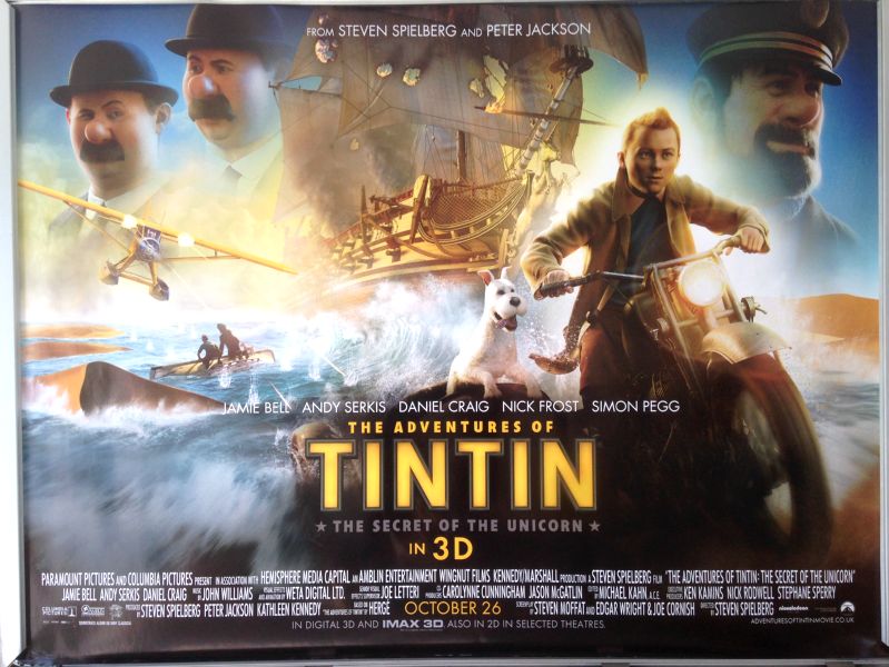 Cinema Poster: ADVENTURES OF TINTIN, THE 2011 (Main Quad) Jamie Bell