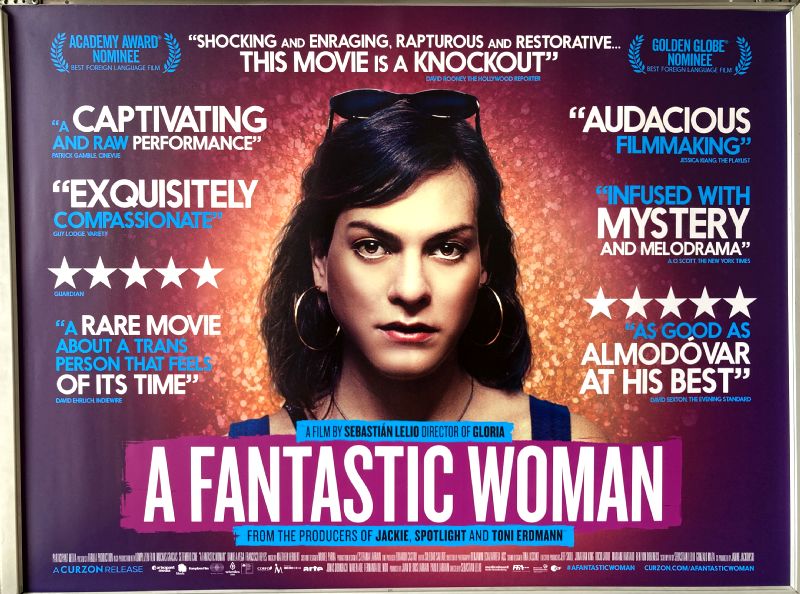 Cinema Poster: A FANTASTIC WOMAN 2017 (Quad) Daniela Vega Francisco Reyes