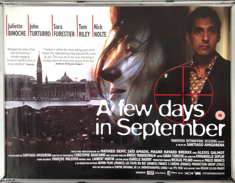 Cinema Poster: A FEW DAYS IN SEPTEMBER 2007 (Quad) Juliette Binoche Cinema Poster: A FEW DAYS IN SEPTEMBER 2007 (Quad) Juliette Binoche
