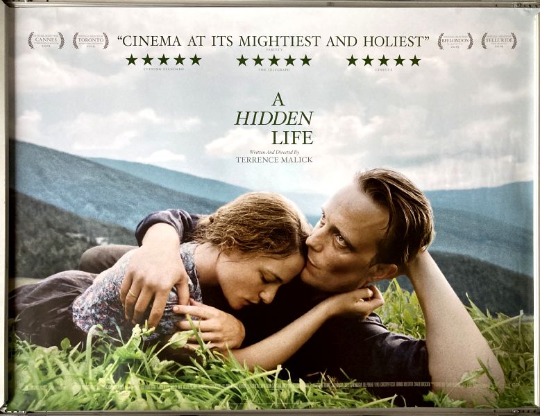 Cinema Poster: A HIDDEN LIFE 2019 (Quad) Terrence Malick August Diehl Valerie Pachner