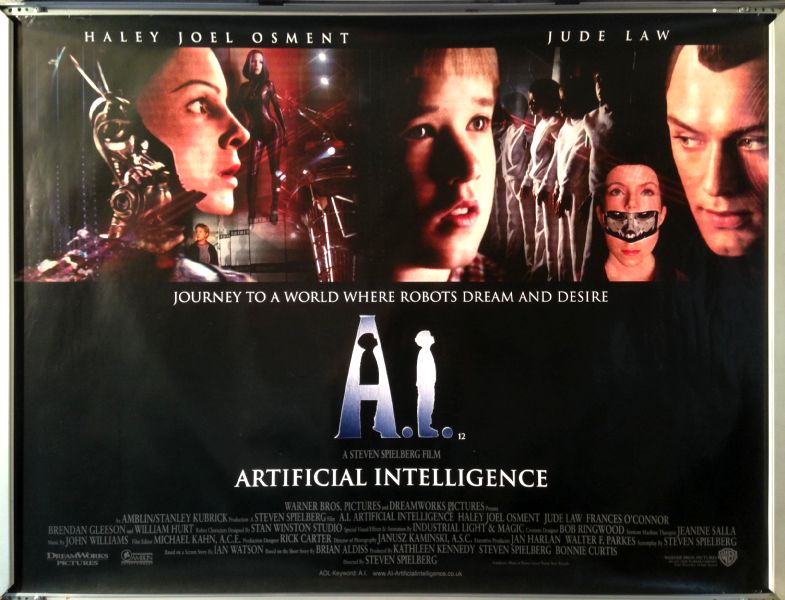 Cinema Poster: AI ARTIFICIAL INITELLIGENCE 2001 (Main Quad) Jude Law Cinema Poster: AI ARTIFICIAL INITELLIGENCE 2001 (Main Quad) Jude Law