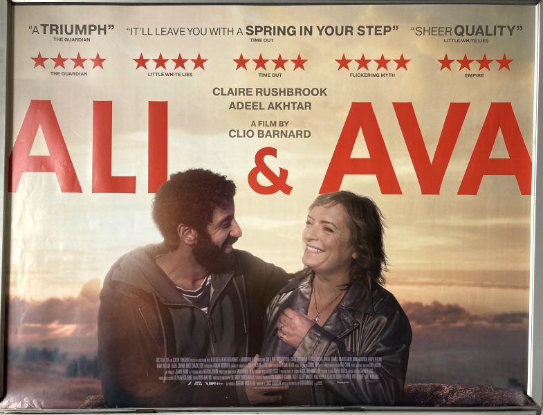 Cinema Poster: ALI & AVA 2021 (Quad) Adeel Akhtar Claire Rushbrook Ellora Torchia
