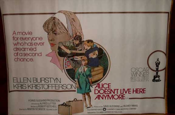 ALICE DOESN'T LIVE HERE ANYMORE: UK Quad Film Poster ALICE DOESN'T LIVE HERE ANYMORE: UK Quad Film Poster