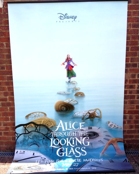 Cinema Banner: ALICE THROUGH THE LOOKING GLASS 2016 (Alice From Distance) Johnny Depp