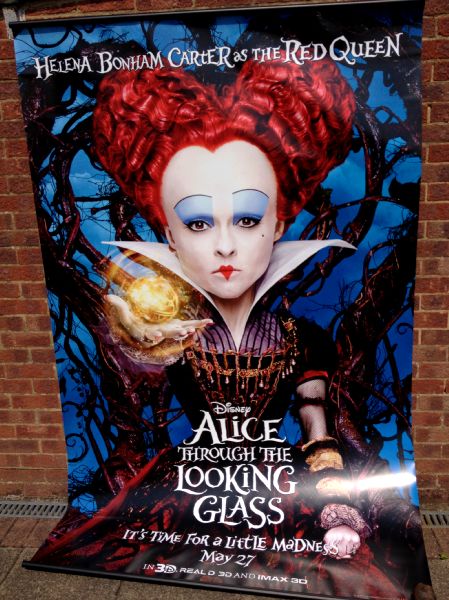 Cinema Banner: ALICE THROUGH THE LOOKING GLASS 2016 (Red Queen) Helena Bonham Carter Cinema Banner: ALICE THROUGH THE LOOKING GLASS 2016 (Red Queen) Helena Bonham Carter