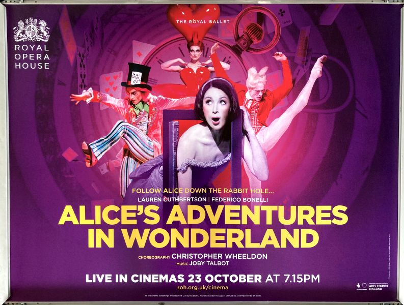 Cinema Poster: ALICE'S ADVENTURES IN WONDERLAND ROYAL BALLET 2017 (Quad)