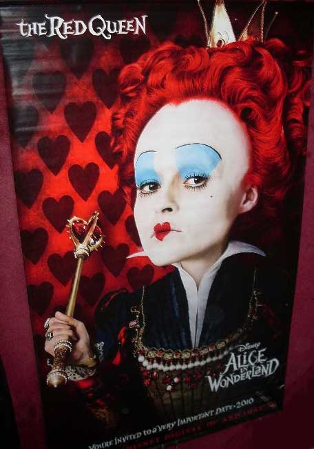 ALICE IN WONDERLAND: Red Queen (Helena Bonham Carter) Cinema Banner ALICE IN WONDERLAND: Red Queen (Helena Bonham Carter) Cinema Banner
