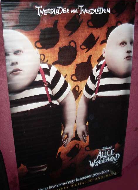 ALICE IN WONDERLAND: Tweedle Dum (Matt Lucas) Cinema Banner ALICE IN WONDERLAND: Tweedle Dum (Matt Lucas) Cinema Banner
