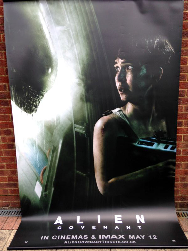 Cinema Banner: ALIEN COVENANT 2017 (Doorway) Michael Fassbender Katherine Waterston