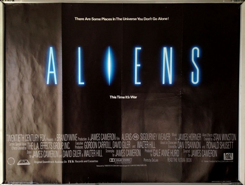 Cinema Poster: ALIENS 1986 (Quad) Sigourney Weaver Michael Biehn