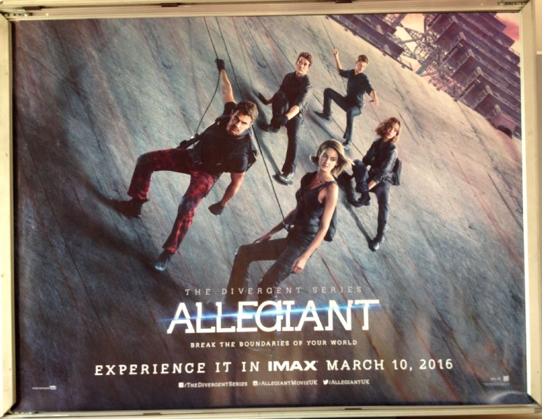 Cinema Poster: ALLEGIANT 2016 (Advance Quad) Shailene Woodley Zo Kravitz