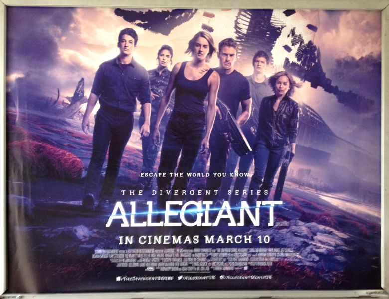 Cinema Poster: ALLEGIANT 2016 (Main Quad) Shailene Woodley Zoë Kravitz Cinema Poster: ALLEGIANT 2016 (Main Quad) Shailene Woodley Zoë Kravitz