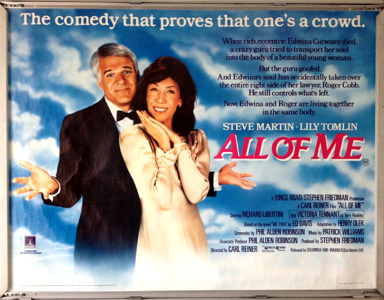 Cinema Poster: ALL OF ME 1985 (Quad) Steve Martin Lily Tomlin Victoria Tennant Cinema Poster: ALL OF ME 1985 (Quad) Steve Martin Lily Tomlin Victoria Tennant