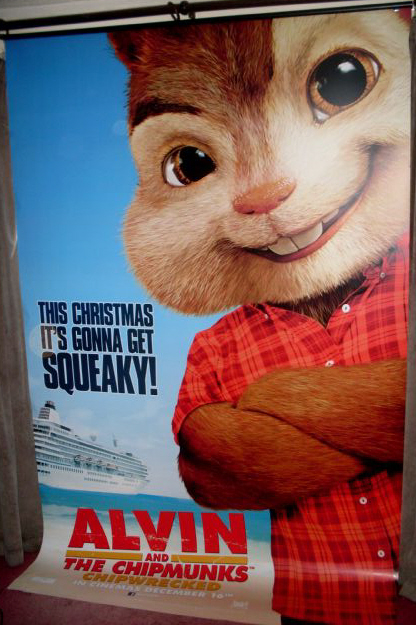 ALVIN AND THE CHIPMUNKS CHIPWRECKED: Alvin Cinema Banner ALVIN AND THE CHIPMUNKS CHIPWRECKED: Alvin Cinema Banner