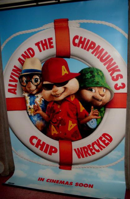 ALVIN AND THE CHIPMUNKS CHIPWRECKED: Life Ring Cinema Banner