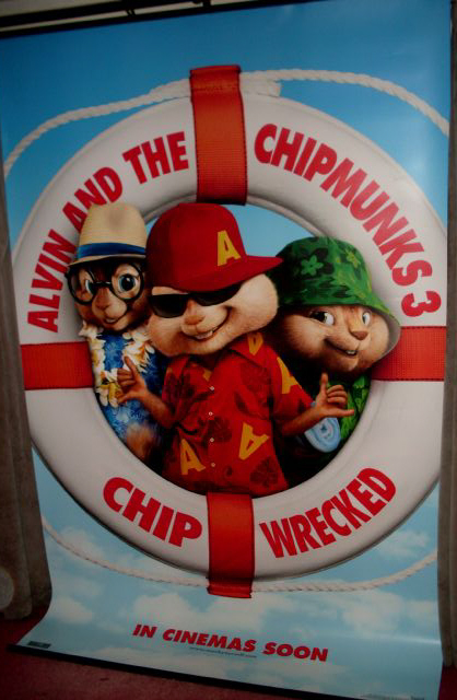 ALVIN AND THE CHIPMUNKS CHIPWRECKED: Life Ring Cinema Banner ALVIN AND THE CHIPMUNKS CHIPWRECKED: Life Ring Cinema Banner